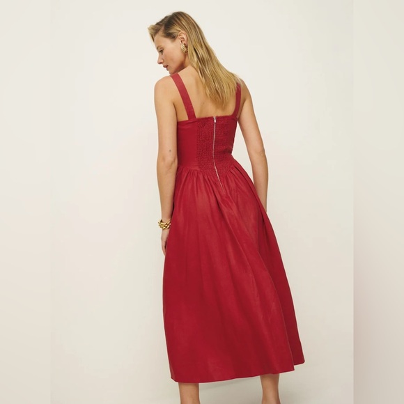 Reformation Red Midi Dress - Picture 3 of 15